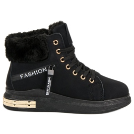 Isolerade höga sneakers svart