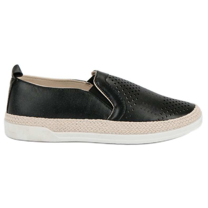 Openwork Slip On Sneakers svart
