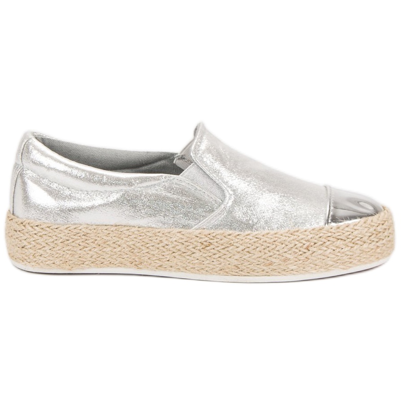 Trendiga silverskor grå