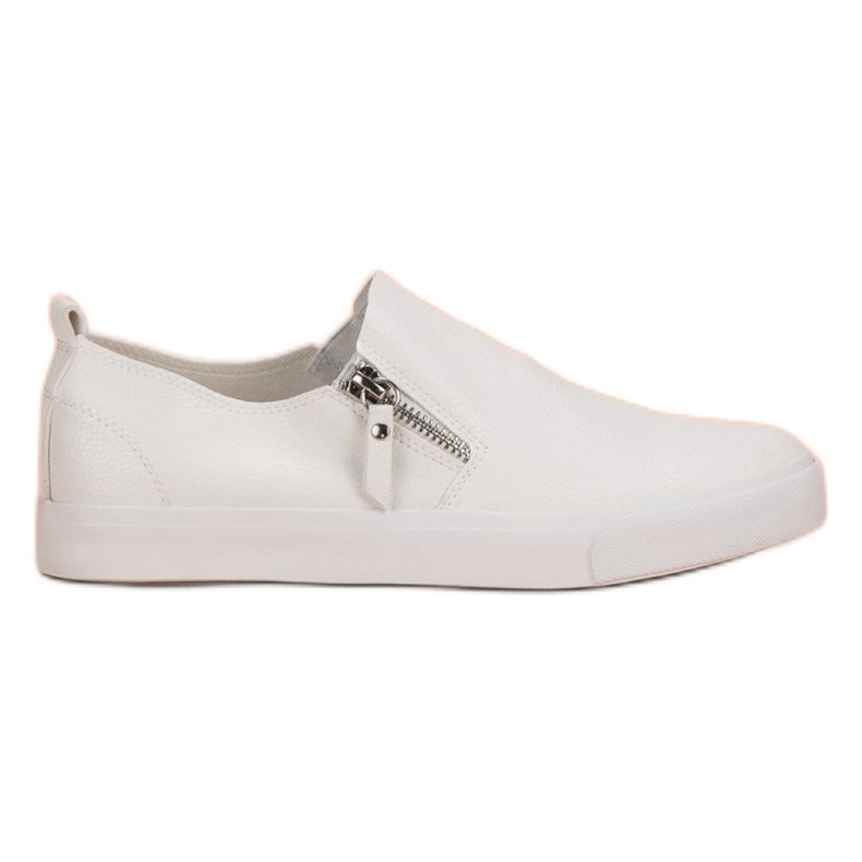 Sneakers med dragkedja vit