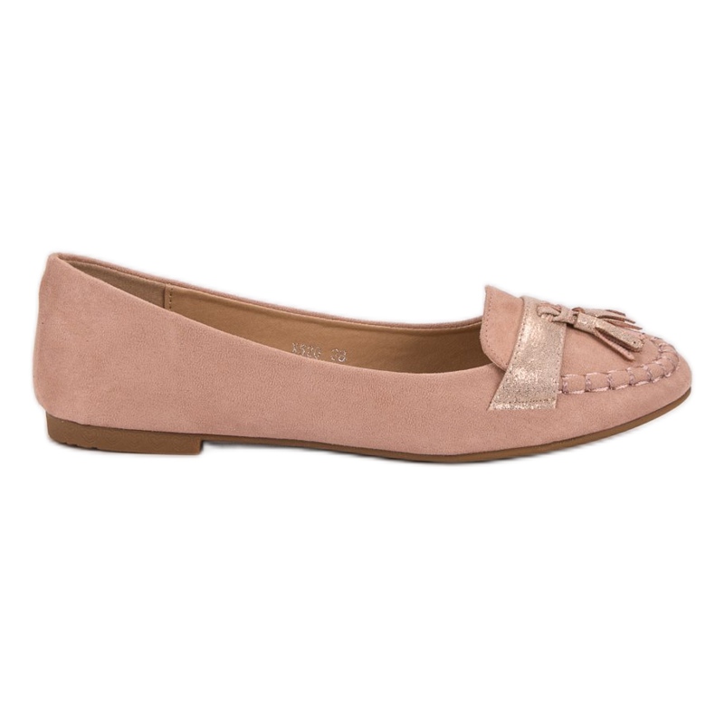 Small Swan Loafers med fransar rosa