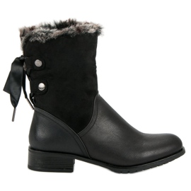 SDS Svarta stövlar med rosett