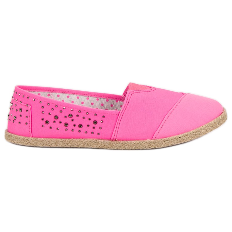 Espadrilles med jetplan rosa