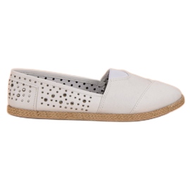 Espadrilles med jetplan vit