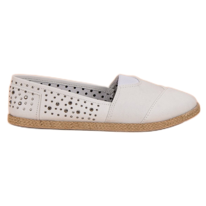 Espadrilles med jetplan vit