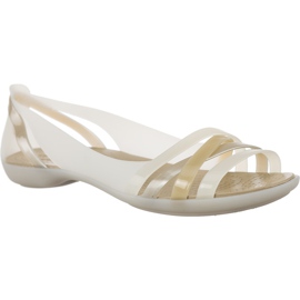 Crocs Isabella Huarache 2 Flat In Oyster Cobblestone beige