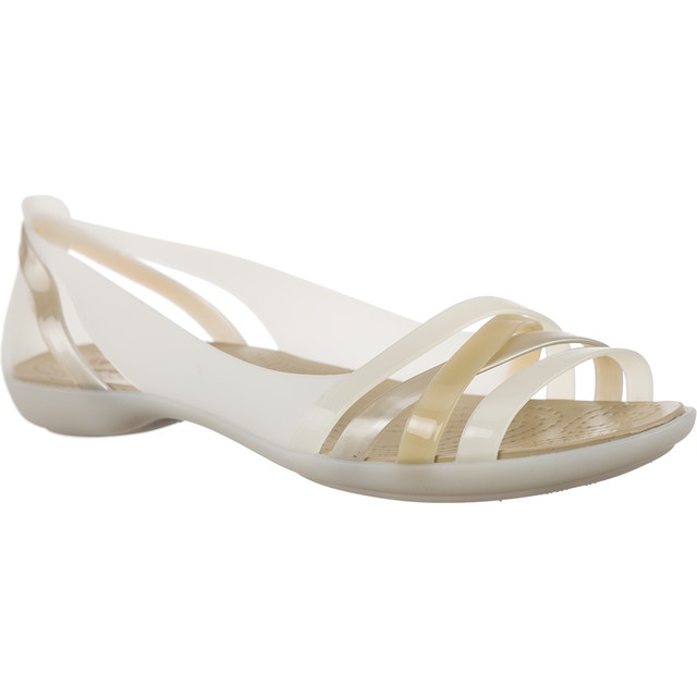 Crocs Isabella Huarache 2 Flat In Oyster Cobblestone beige