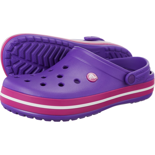 Crocs Krokband Neon Purple Candy Pink mångfärgad