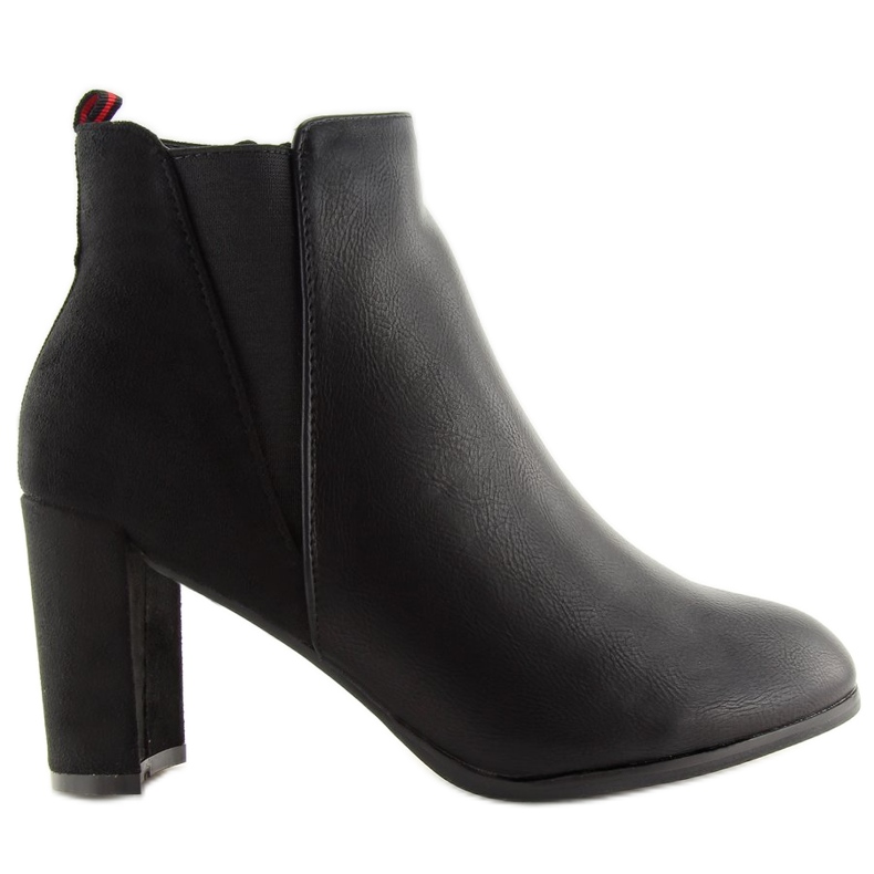 Svarta högklackade stövlar A5580 Svart