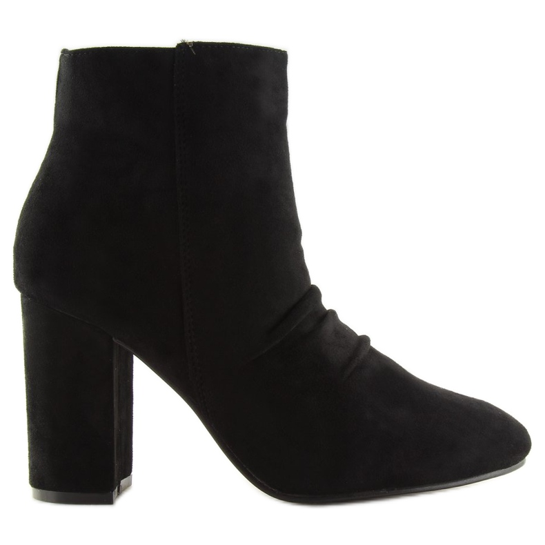 Svarta höga klackar OM803 Svarta stövlar