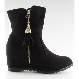 Svarta ankel stövlar AB02-36 Svart