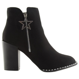 Stövlar på stabil häl svart 8576-2 Svart