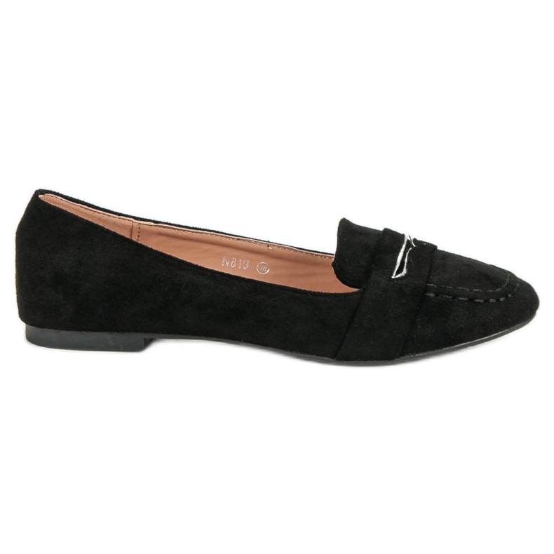 Small Swan Mocka loafers med glitter svart