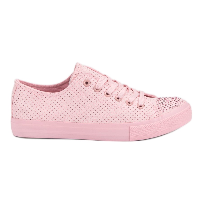 Sport Rosa sneakers med kristaller