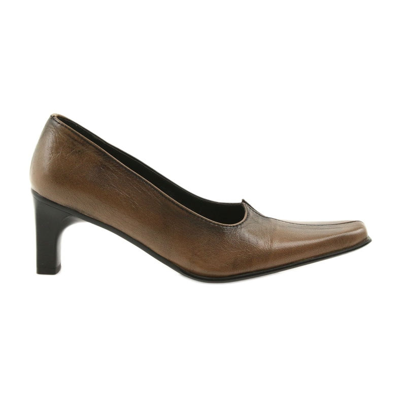 Läderpumpar brun