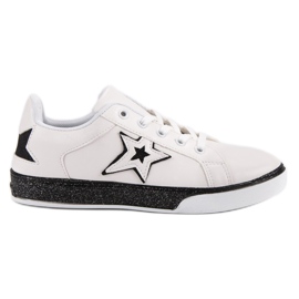 Kvinnors sportskor vit svart