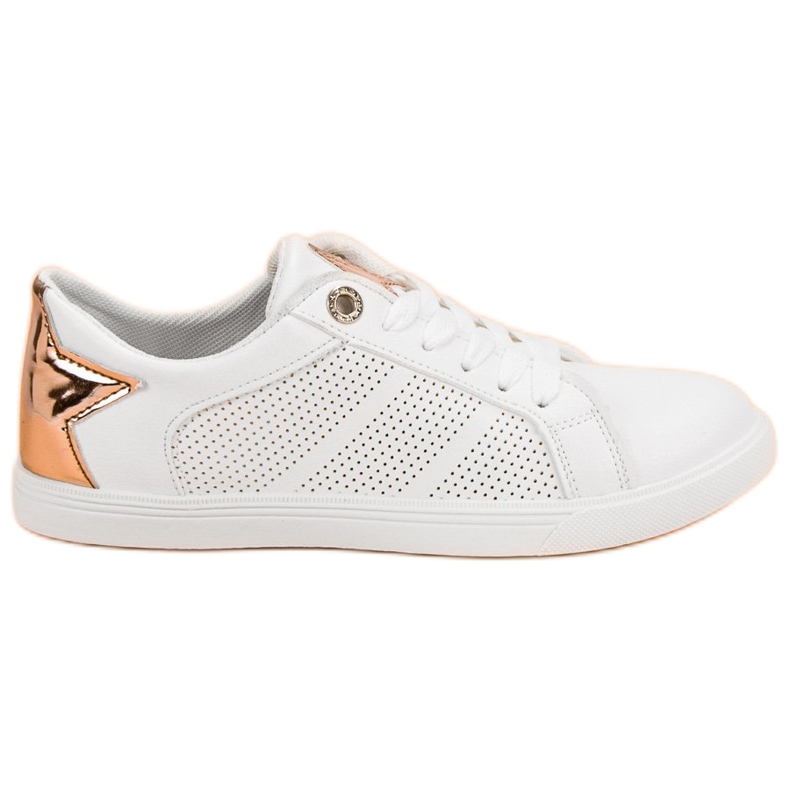 Låga sportskor vit gul