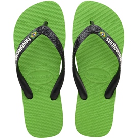 Havaianas Brasil Logo Neon Green Black mångfärgad