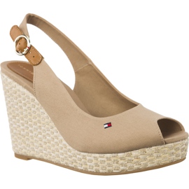 Tommy Hilfiger Ikonisk Elena Basic Sling Back 068 Cobblestone beige