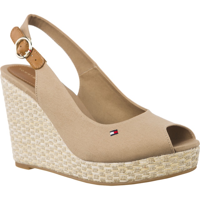 Tommy Hilfiger Ikonisk Elena Basic Sling Back 068 Cobblestone beige