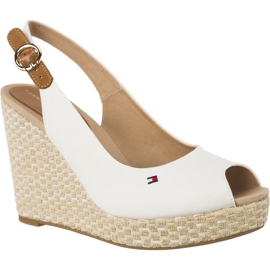 Tommy Hilfiger Ikonisk Elena Basic Sling Back 121 Whisper White vit brun
