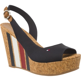 Tommy Hilfiger Wedge With Printed Stripes 403 Midnight svart