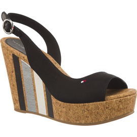 Tommy Hilfiger Wedge With Printed Stripes 990 Black svart brun