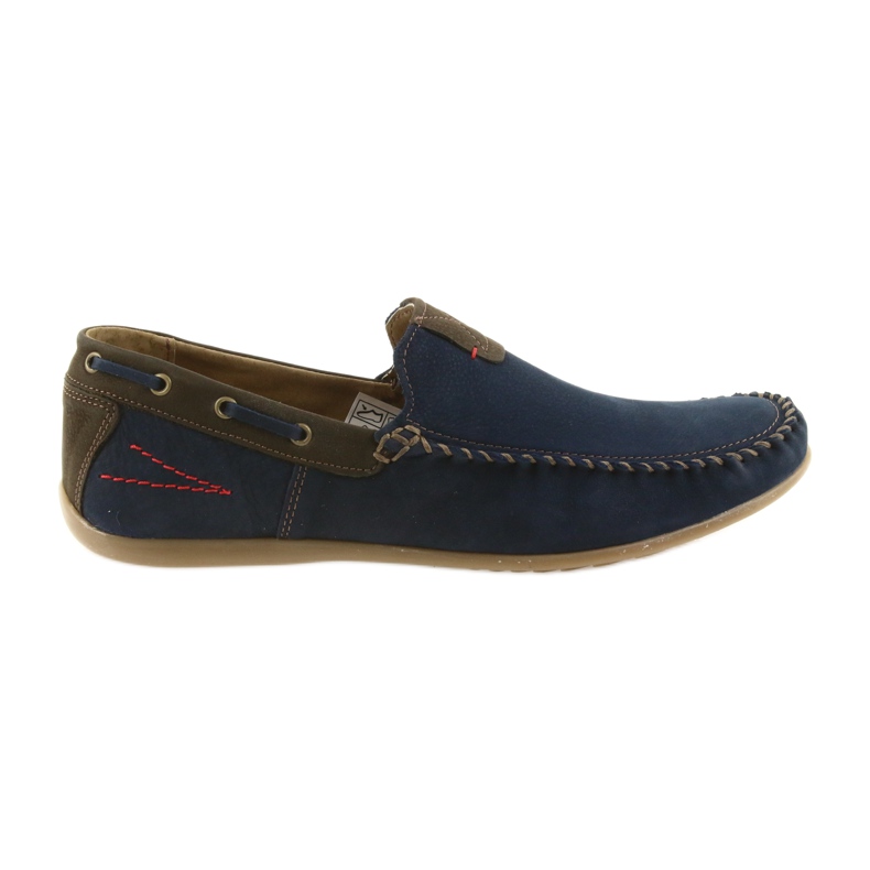 Riko Men's Moccasins Navy/Brown 781 blå