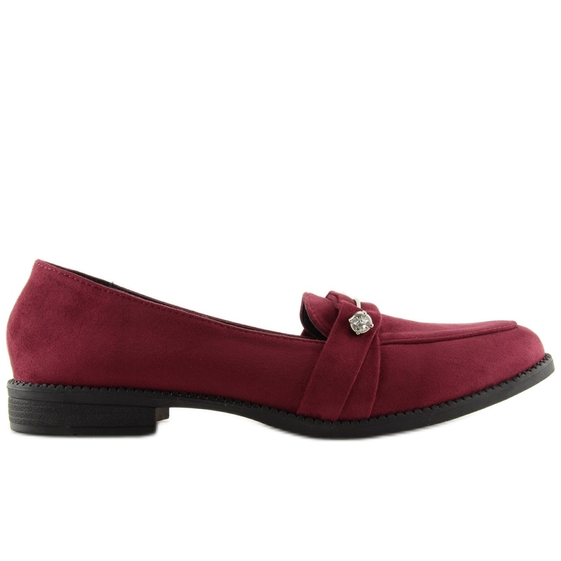 Burgundy loafers för kvinnor 3117 Röd