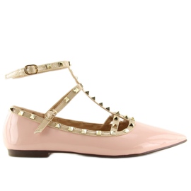 Ballerinor med rosa dubbar 127-12 Rosa