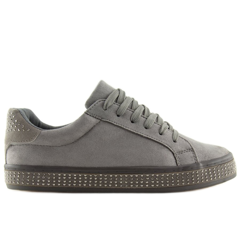 Grå BS098 Grå sneakers med stenar