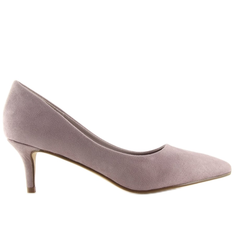 Pumps på lågklackad lila P-6377 Lila violett