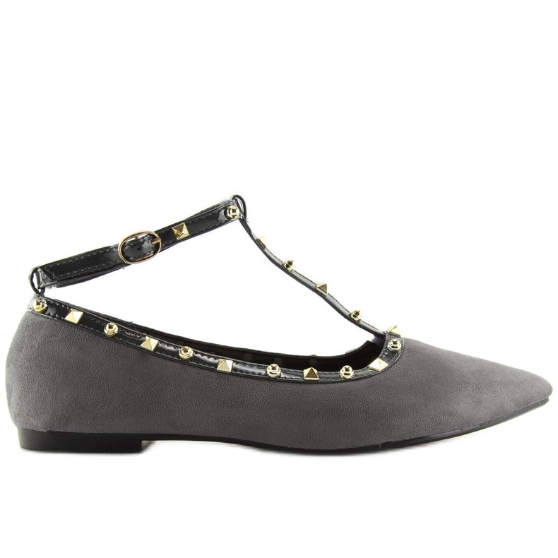 Gråklackade ballerinor 127-13 Grå