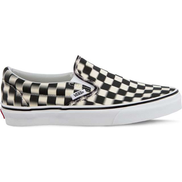 Vans Classic Slip On Vjm Blur Check Pack Svart Classic White vit