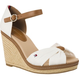 Tommy Hilfiger Ikoniska Elena Sandaler 121 Whisper White vit brun