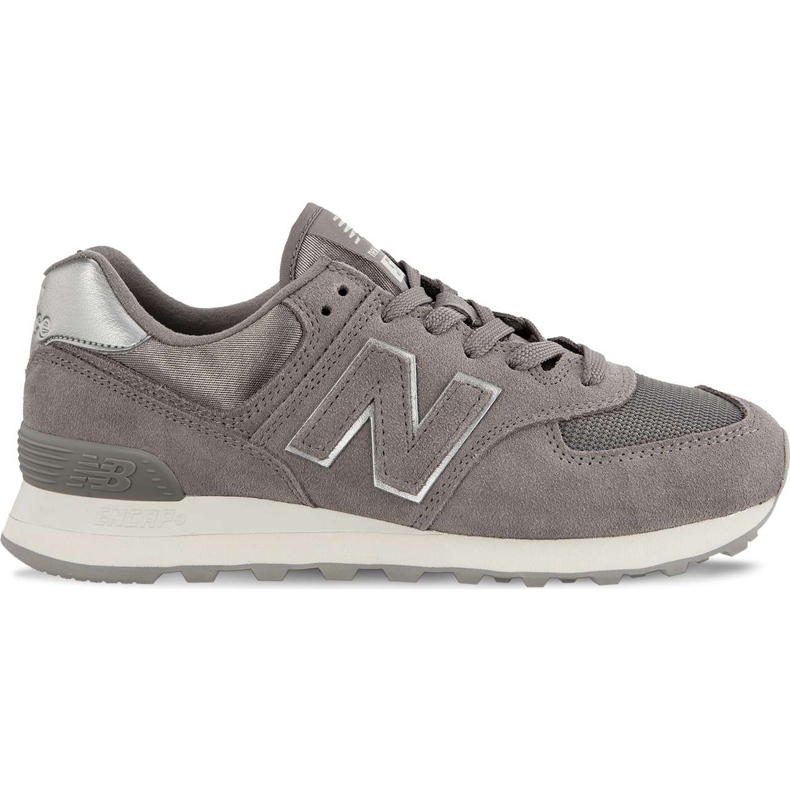 New Balance Wl574mms Sateen Marblehead Flik med Metallic Silver grå