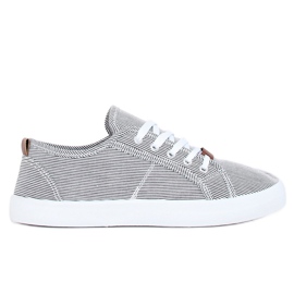 Svart randiga sneakers JX70P Svart