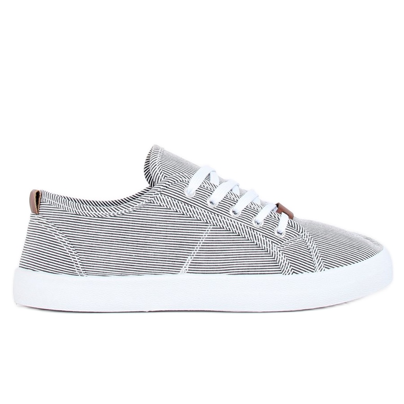 Svart randiga sneakers JX70P Svart