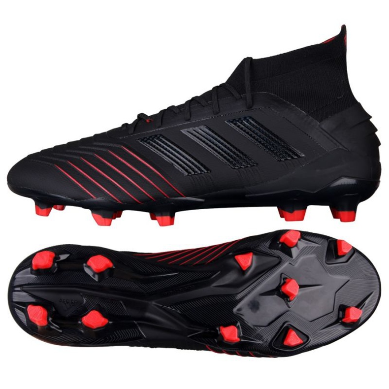 Adidas Predator 19.1 Fg M BC0551 fotbollsskor svart svart