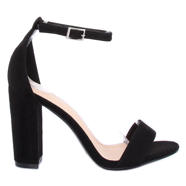 Svarta sandaler på stolpen Y2385-27 Svart