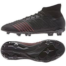Adidas Predator 19.1 FG Jr D97997 fotbollsskor svart