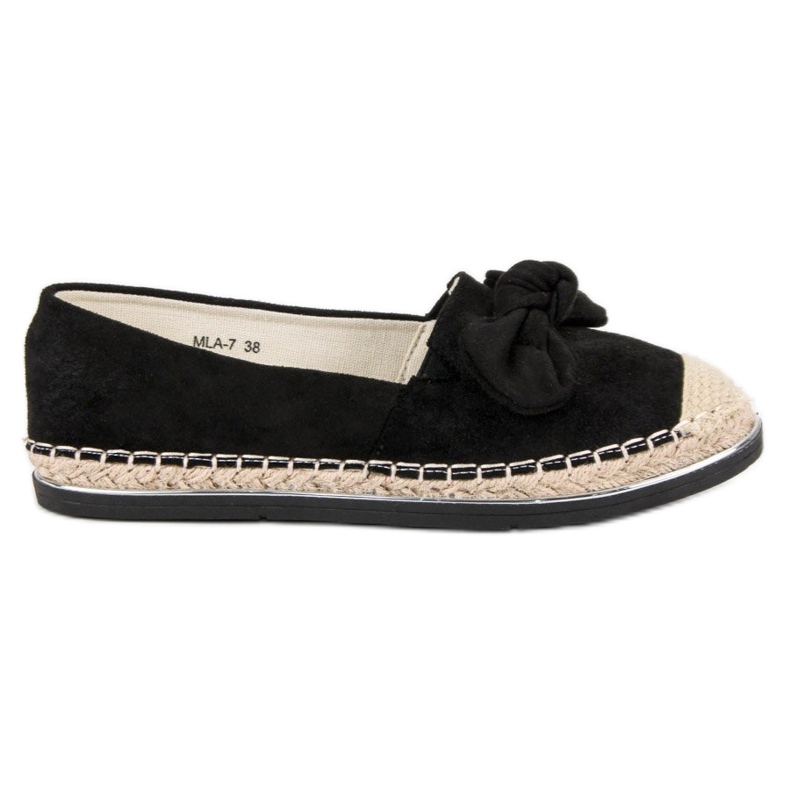 Comer Espadrilles med rosett svart