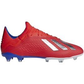 Adidas X 18.2 Fg M BB9363 fotbollsskor röd röd