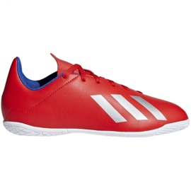Inomhusskor adidas X 18.4 I Jr BB9410 mångfärgad röd