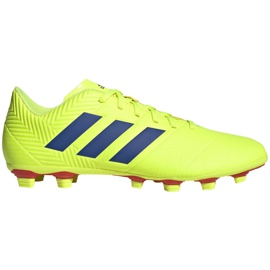 Adidas Nemeziz 18.4 FxG M BB9440 fotbollsskor gul gul