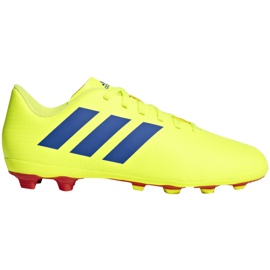 Adidas Nemeziz 18.4 FxG Jr CM8509 fotbollsskor mångfärgad gul