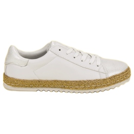 Bundet Espadrilles vit grå