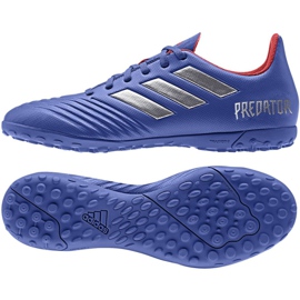 Adidas Predator 19.4 Tf M BB9085 fotbollsskor blå blå