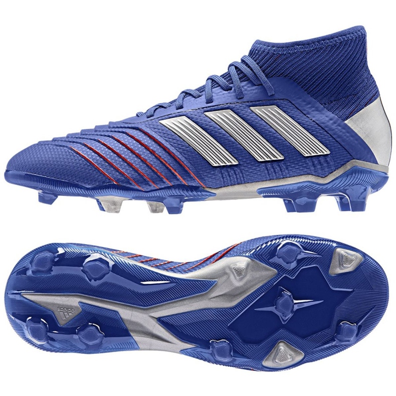 Adidas Predator 19.1 Fg Jr CM8530 fotbollsskor blå blå