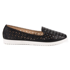 SHELOVET Openwork Slip On Sneakers svart